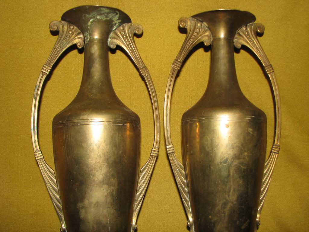 Pair of Vintage Daalderop Brass Vases Holland 35cm tall eBay